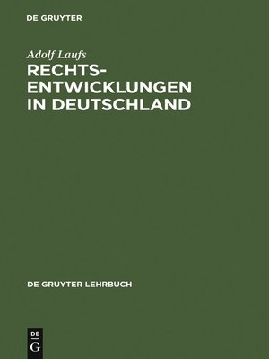 cover image of Rechtsentwicklungen in Deutschland